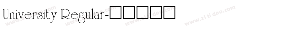 University Regular字体转换
